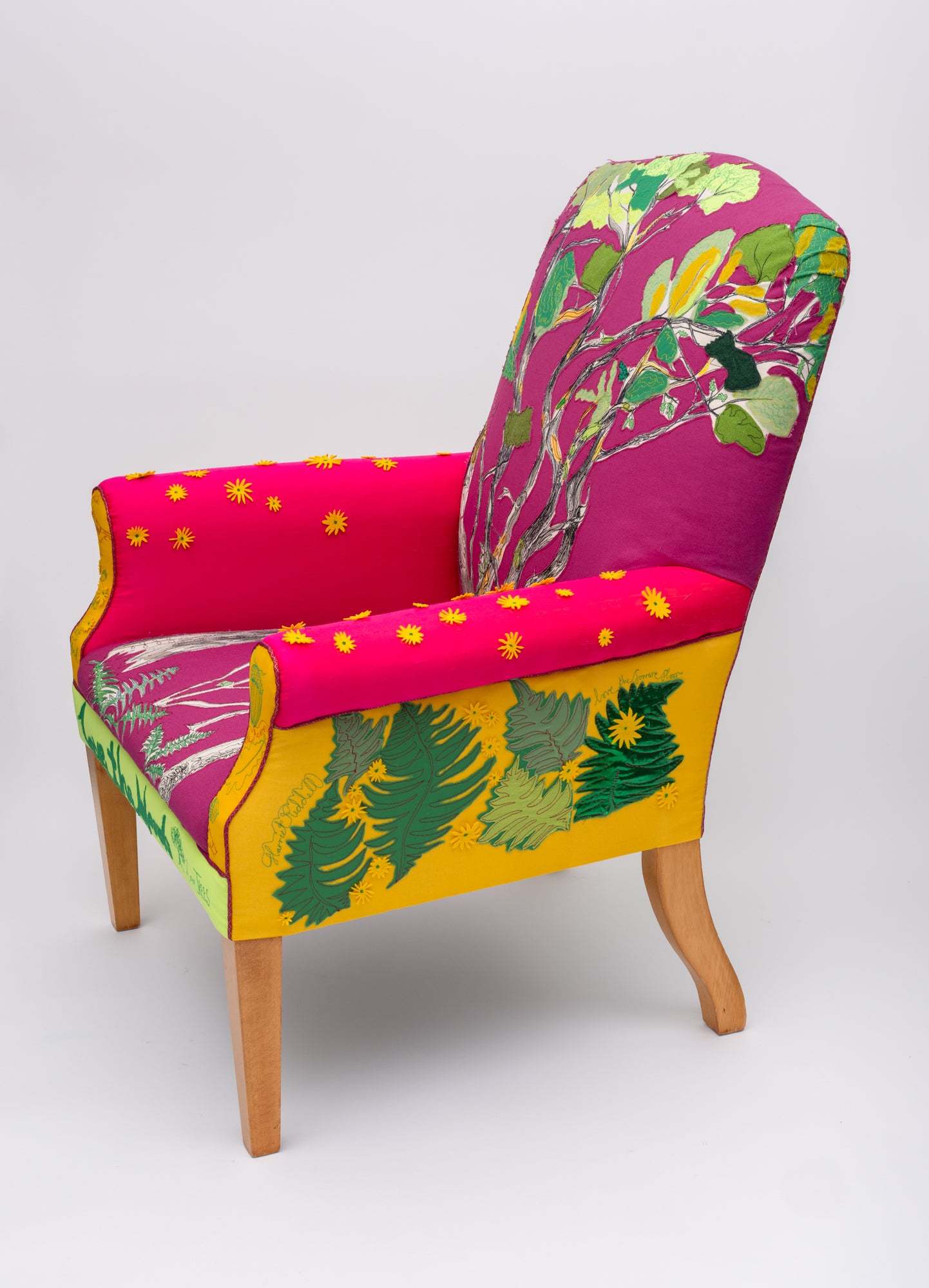 Oak and Ash Chair and Stool