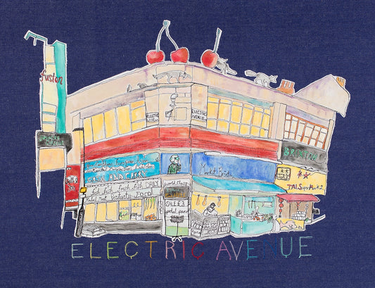 Electric Avenue. Stitched in Brixton. PRINT