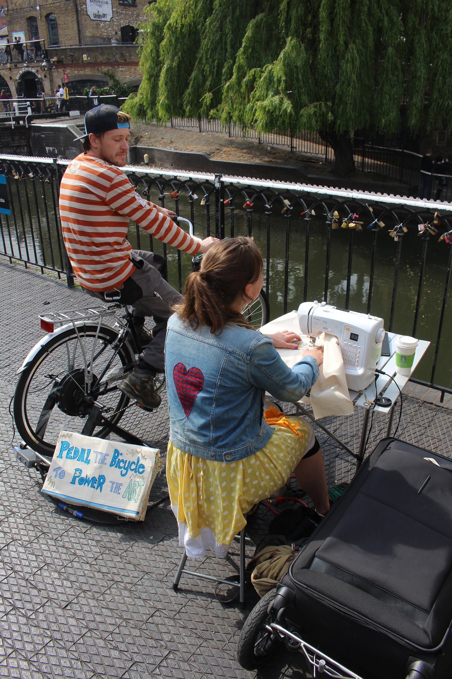 Camden Love Lock - Stitched in Camden Town - PRINT