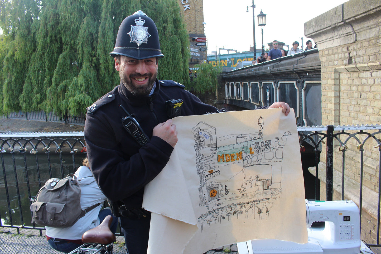 Camden Love Lock - Stitched in Camden Town - PRINT