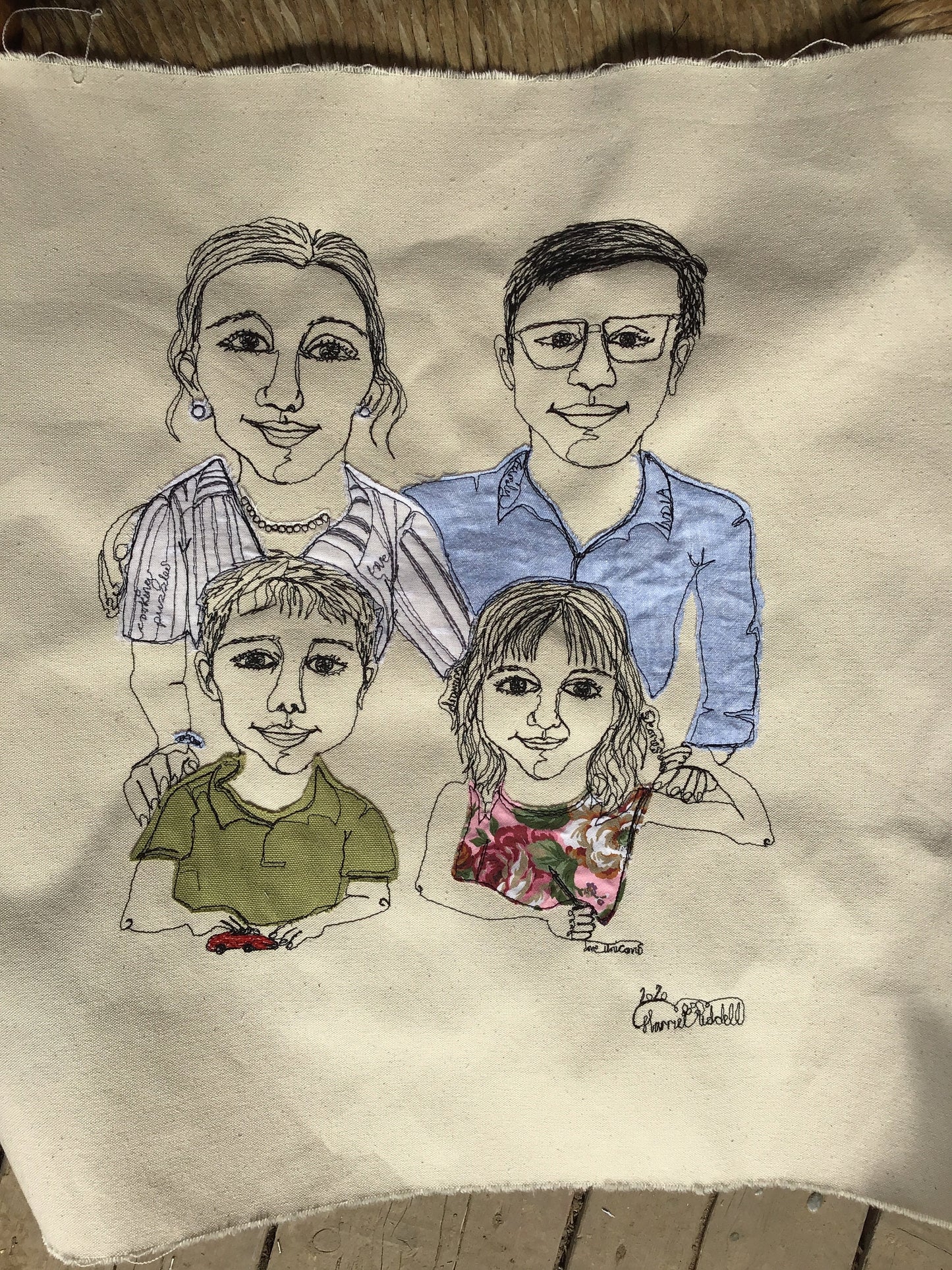 Online Live Stich Portrait (4 people)