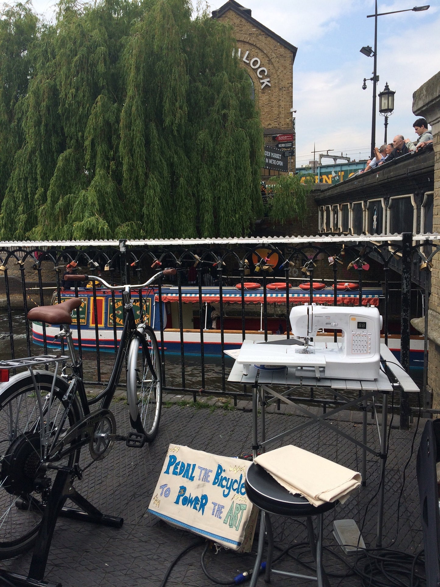 Camden Love Lock - Stitched in Camden Town - PRINT