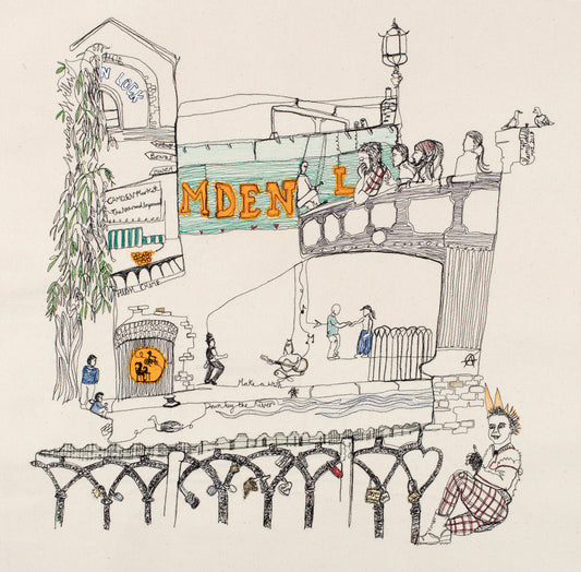 Camden Love Lock - Stitched in Camden Town - PRINT