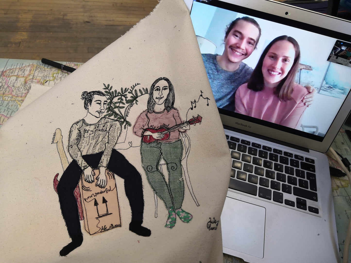 Online Live Stich Portrait (2 people)
