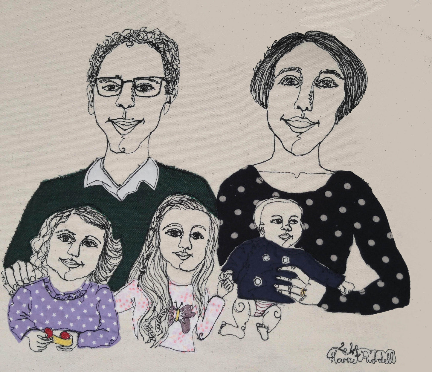 Online Live Stich Portrait (5 people)