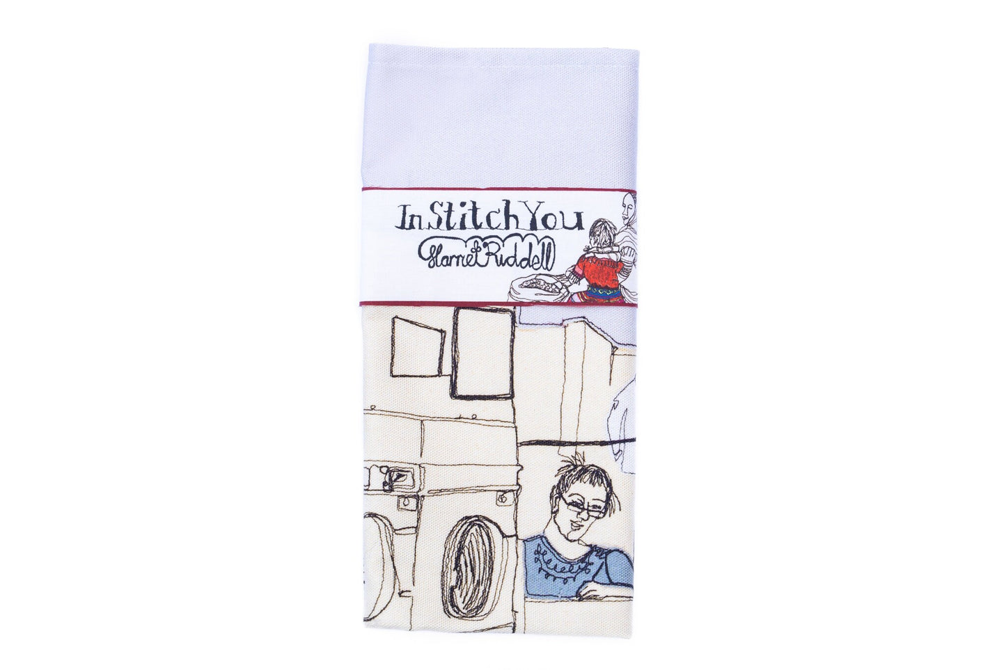 Mindy and Margret in the Laundrette Tea Towel