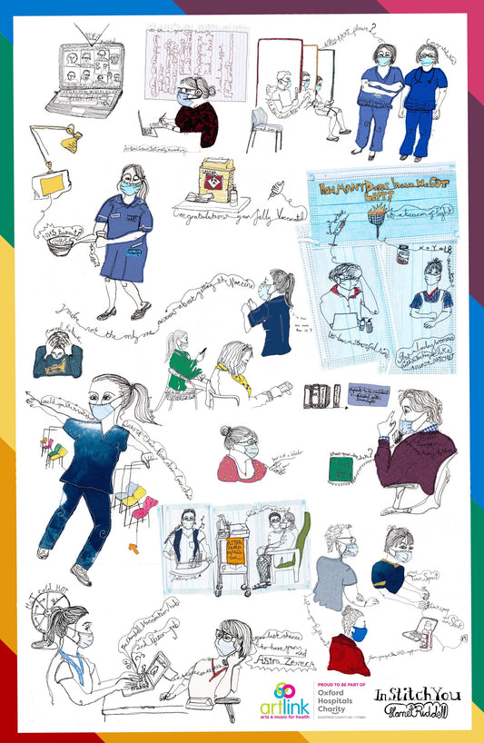 NHS Tea Towel  (Vaccination Roll-Out at Oxford University Hospital)
