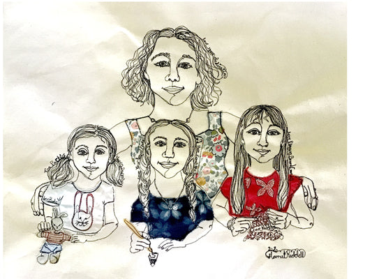 Online Live Stich Portrait (4 people)
